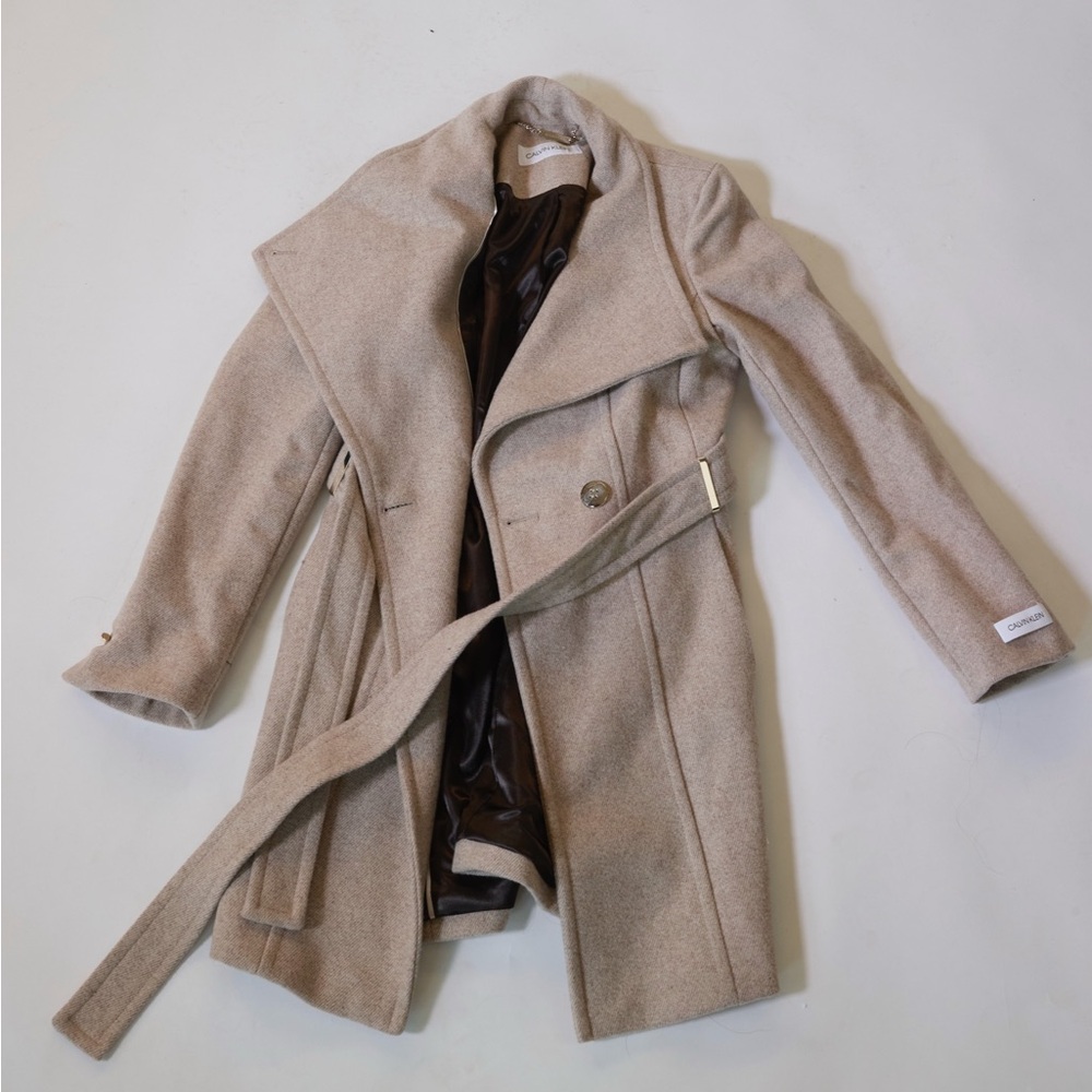 Calvin Klein Tan Trench Coat